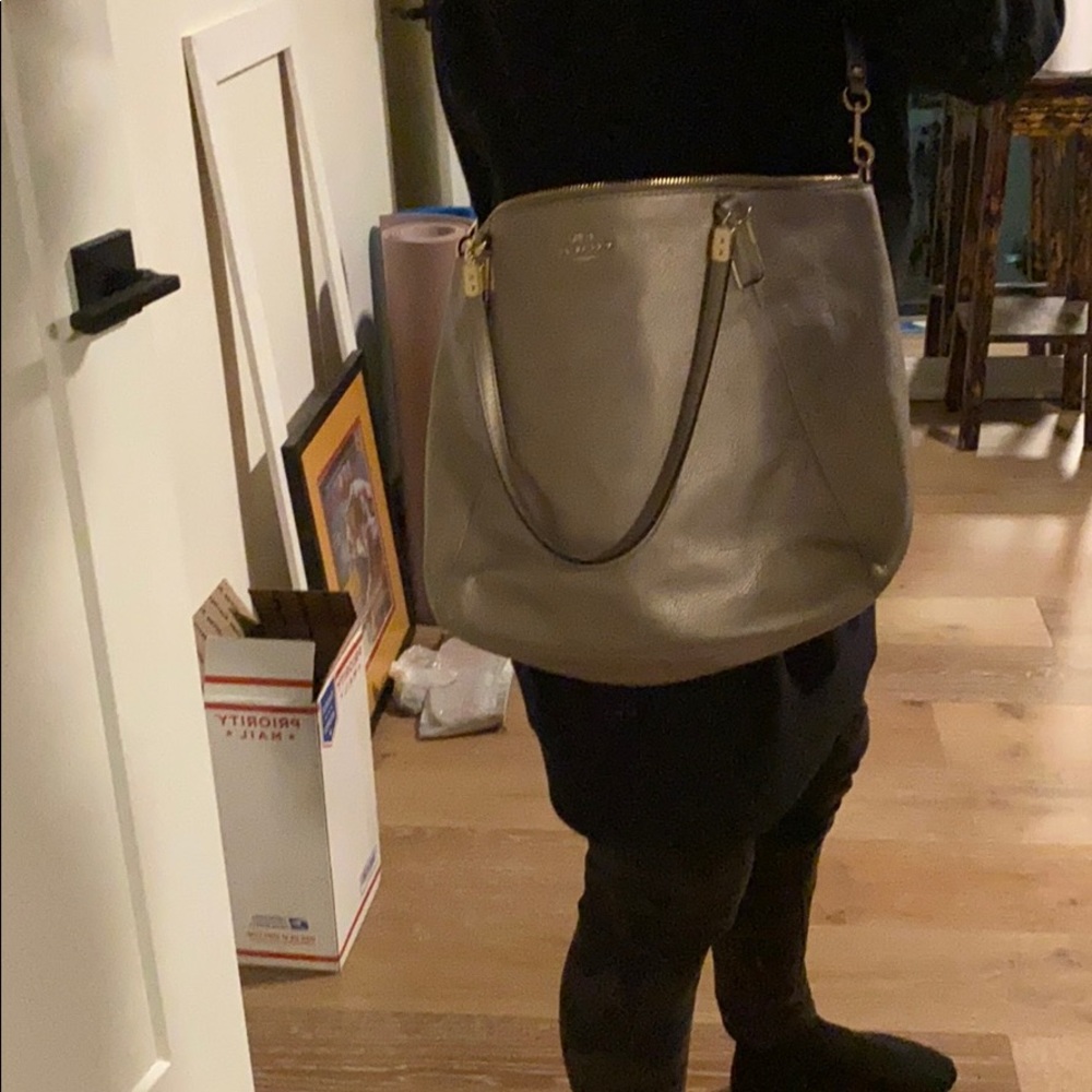 Soft pebbled leather Coach bag